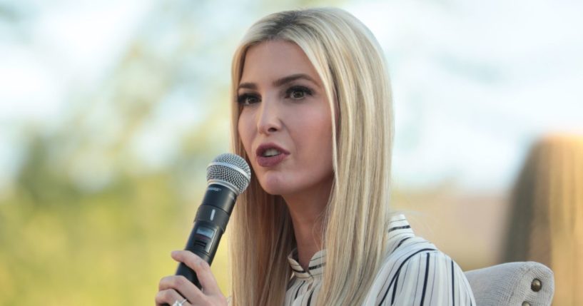 Ivanka Trump speaks at a campaign event in Paradise Valley, Arizona, on Oct. 12, 2020.