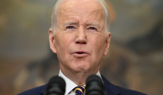 President Joe Biden speaks on Tuesday from the Roosevelt Room of the White House in Washington, D.C.