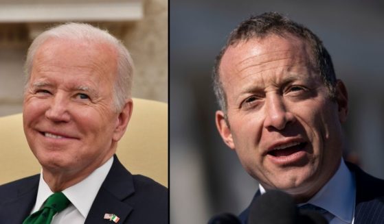 President Joe Biden, left, is seen in the Oval Office of the White House in Washington, D.C., on Thursday. Democratic Rep. Josh Gottheimer speaks during a news conference on Capitol Hill on Feb. 9 in Washington, D.C.