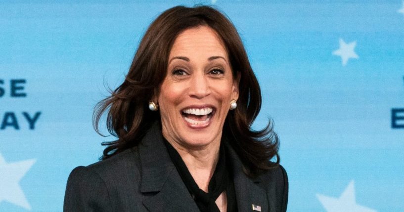 Vice President Kamala Harris spoke at a White House Equal Pay Day summit in Washington, D.C., on Tuesday.