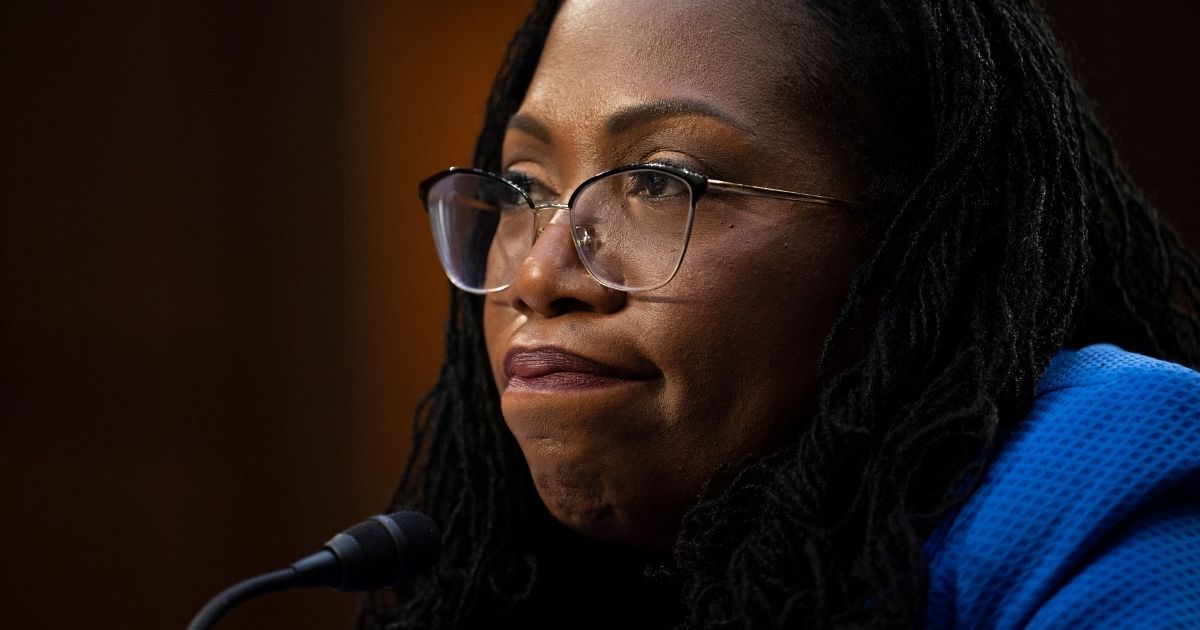 Judge Ketanji Brown Jackson speaks during a Senate Judiciary Committee confirmation hearing on her nomination to become a Supreme Court justice on Capitol Hill in Washington, D.C., on Wednesday.