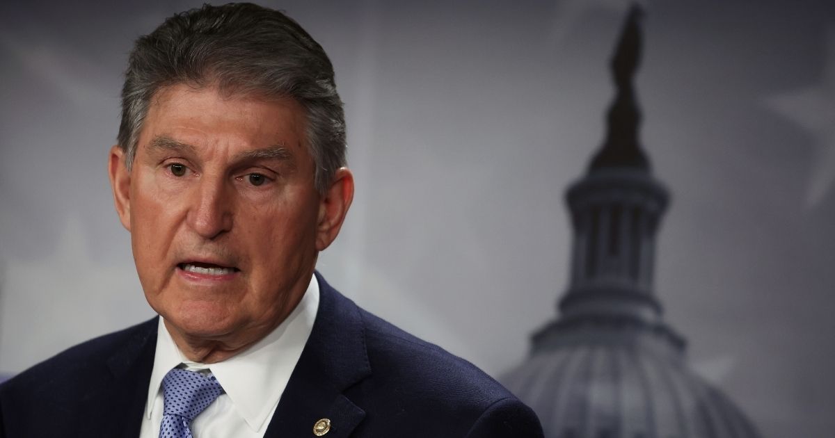 Democratic Sen. Joe Manchin of West Virginia speaks during a news conference at the U.S. Capitol in Washington on March 3.