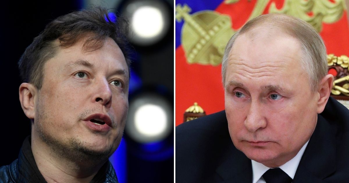 Space X and Tesla CEO Elon Musk, left, took to Twitter on Monday, challenging Russian President Vladimir Putin, right, to single combat for Ukraine.