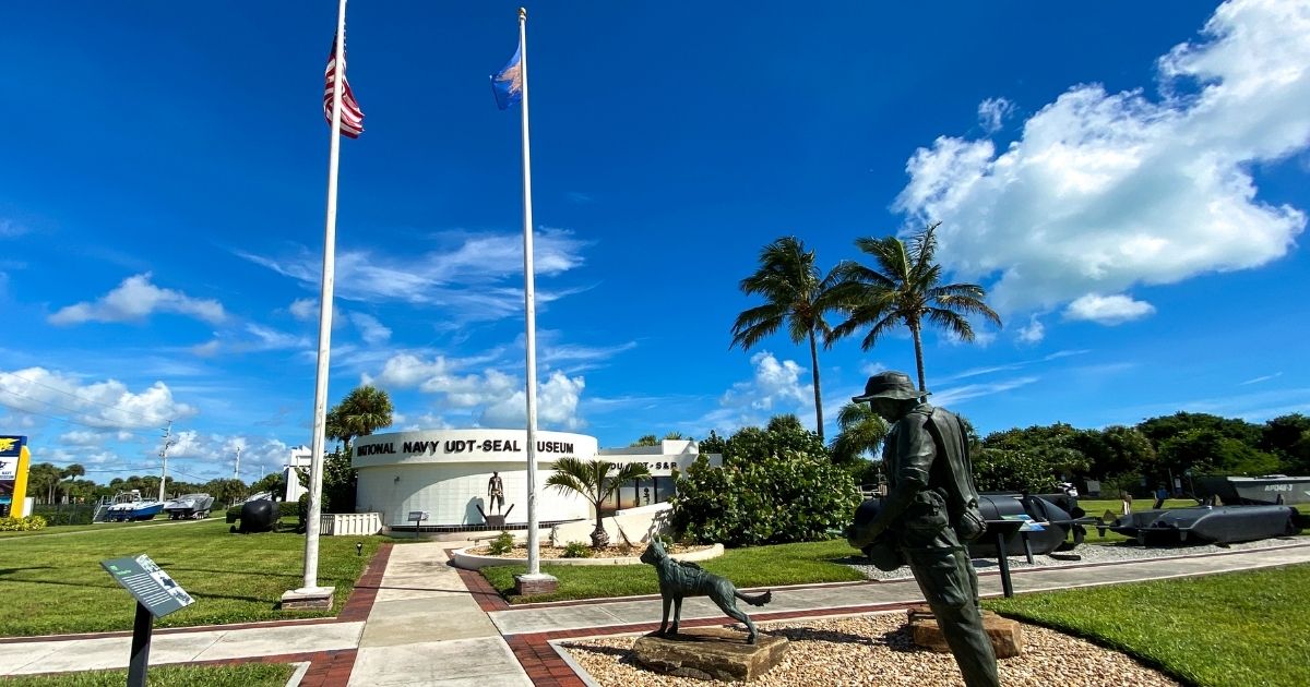 The exterior of National Navy SEAL Museum in Fort Pierce, Florida, is seen on Sept. 17, 2020.