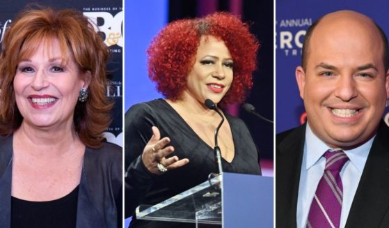 Joy Behar, left, attends the 2017 Broadcasting & Cable Hall Of Fame 27th Anniversary Gala on Oct. 16, 2017, in New York City. Nikole Hannah-Jones, center, speaks at Fairmont Century Plaza on Dec. 8, 2021, in Los Angeles. Brian Stelter is seen at the American Museum of Natural History on Dec. 12, 2021, in New York City.