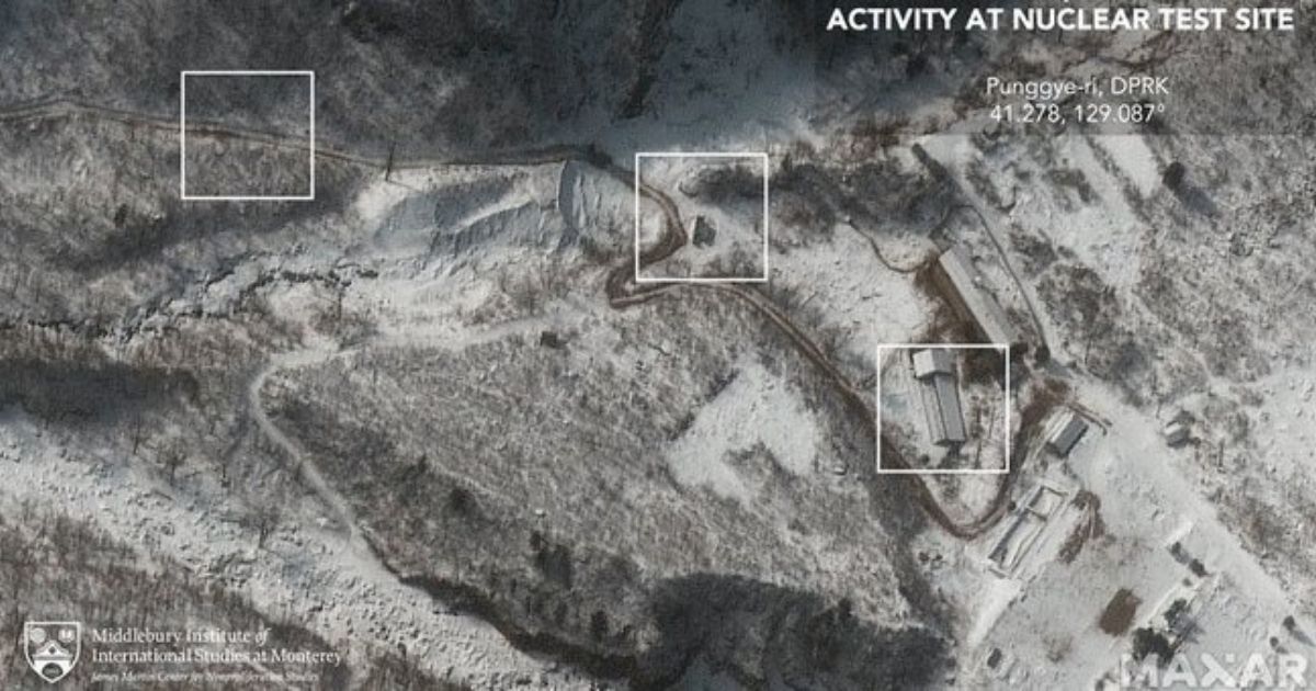 New satellite photos reportedly show very preliminary work taking place at the North Korean nuclear test site of Punggye-ri.