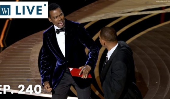 At Sunday's Oscars, actor Will Smith, right, walked onto the stage and hit comedian Chris Rock, left, after he made a joke about Smith's wife.