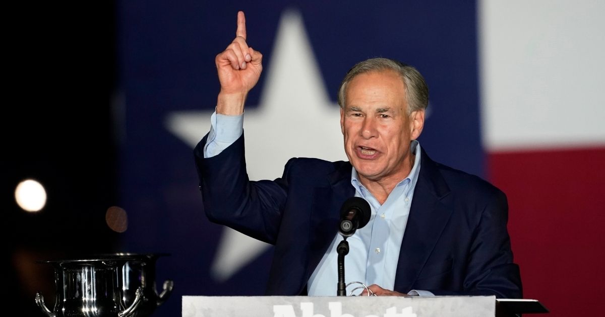 Republican Texas Gov. Greg Abbott speaks during a primary election night event in Corpus Christi, Texas, on Tuesday.