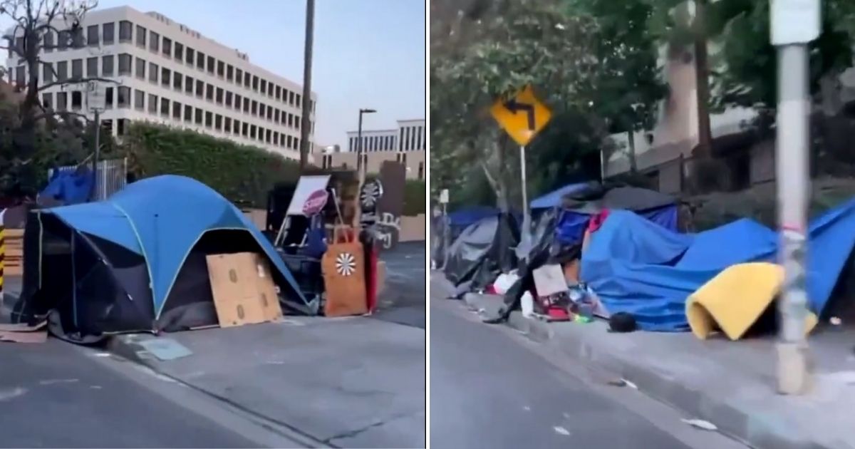 A resident shared a video of homeless encampments lining the streets of Los Angeles' Koreatown in a November Twitter post, refuting the claim that the Democrat-dominated state, county and local government are doing anything to help the situation.