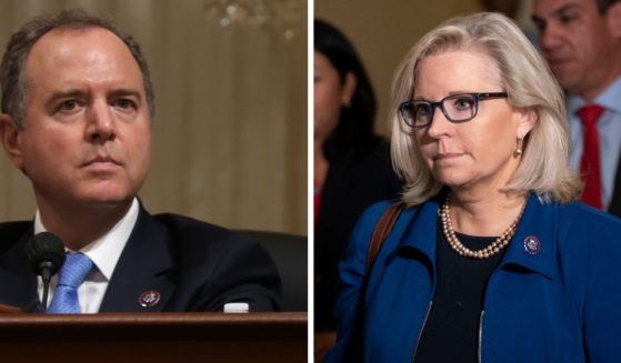 Rep. Adam Schiff, left; Rep. Liz Cheney, right.