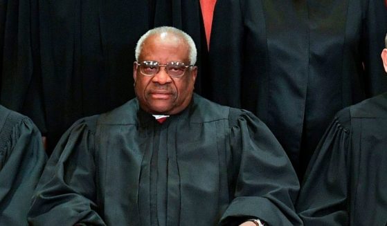 Supreme Court Justice Clarence Thomas, pictured in the court's 2018 group photo.
