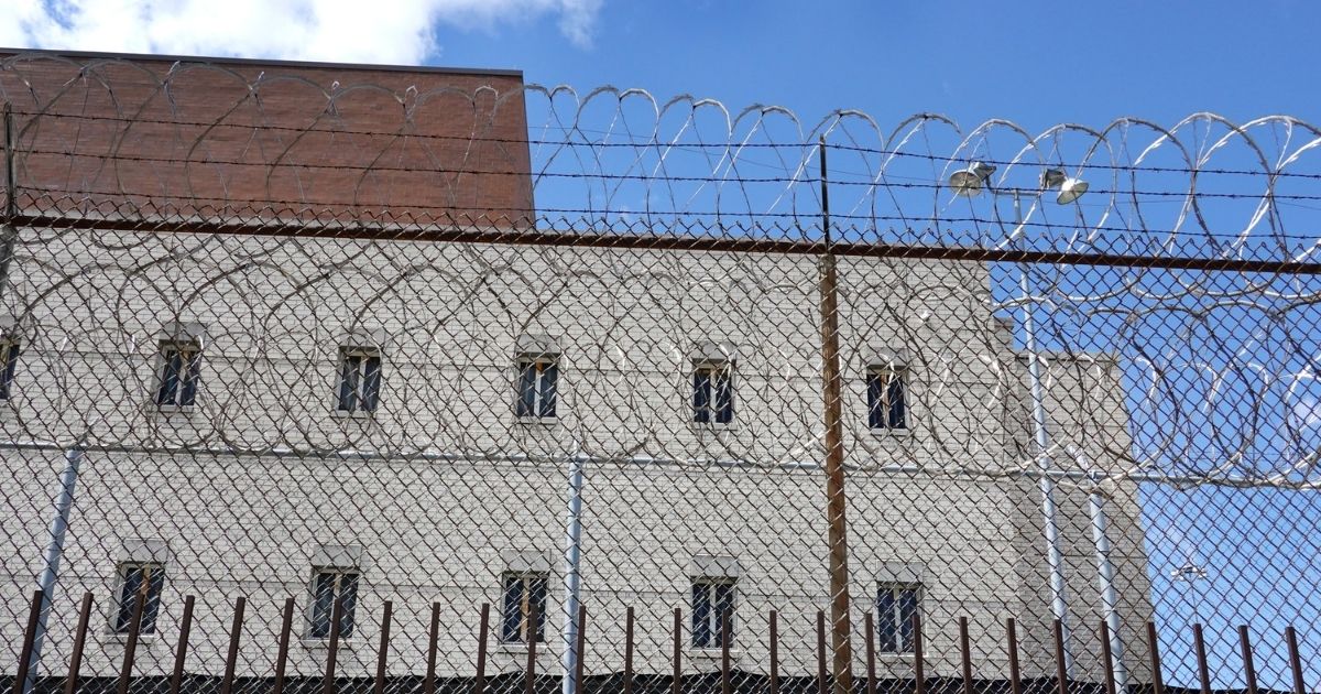 An exterior view of the Cook County Jail.
