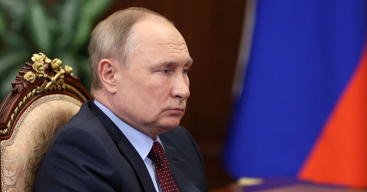 Russian President Vladimir Putin attends a meeting at the Kremlin in Moscow on Wednesday.