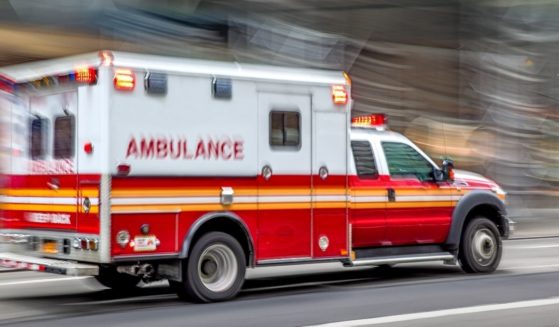 An ambulance is seen in this stock image.