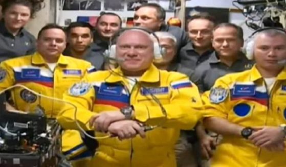 Cosmonauts arrive at the International Space Station on Friday.