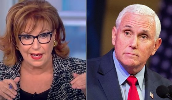 "View" host Joy Behar, left, and former Vice President Mike Pence, right.