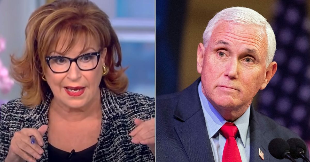 "View" host Joy Behar, left, and former Vice President Mike Pence, right.