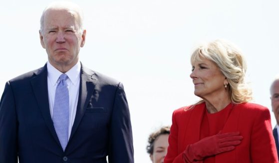 President Joe and first lady Jill Biden attended the commissioning celebration ceremony for the nuclear submarine USS Delaware in Wilmington, Delaware on Saturday.