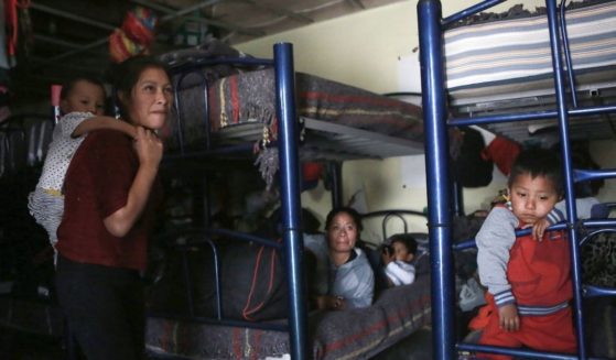 Families of migrants stay in a dormitory of the Good Samaritan shelter in Juarez, Mexico, on March 29.