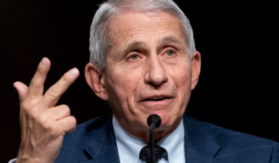 Dr. Anthony Fauci testifying before a Senate committee