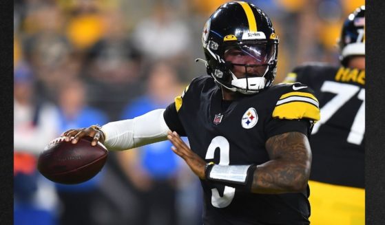 Dwayne Haskins of the Pittsburgh Steelers looks to pass during the fourth quarter against the Detroit Lions at Heinz Field on August 21, 2021, in Pittsburgh, Pennsylvania. Haskins was killed early Saturday in a Florida accident.