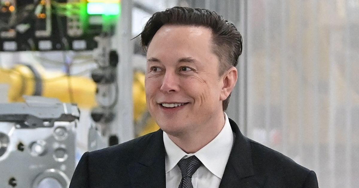Elon Musk smiles during the start of the production at Tesla's Gigafactory in Gruenheide, Germany, southeast of Berlin, on March 22.
