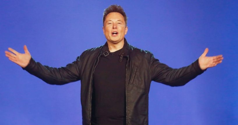 Elon Musk, CEO of Tesla, prepares to introduce the Cybertruck in Hawthorne, California, on Nov.21, 2019.