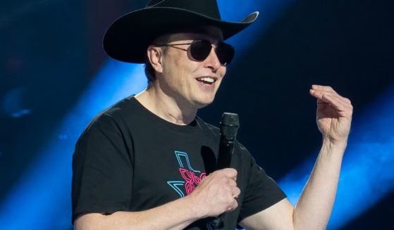 Tesla CEO Elon Musk speaks at the Tesla Giga Texas "Cyber Rodeo" grand opening party in Austin, Texas, on April 7.