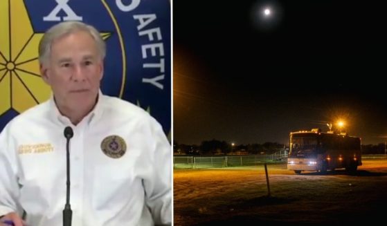 Texas Gov. Greg Abbott announced on Wednesday that the state will charter buses of illegal immigrants directly to Washington, D.C. A Border Patrol bus waits for incoming illegal migrants to arrive on Nov. 17, 2021, in La Joya, Texas.