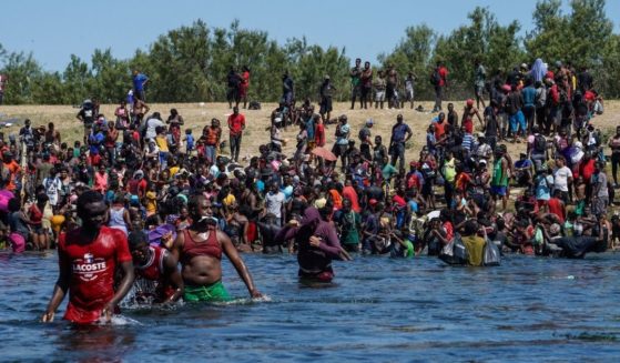 A group of over 10,000 Haitian migrants crossed the U.S.-Mexico border and stayed at an encampment near the Del Rio, Texas, last fall.