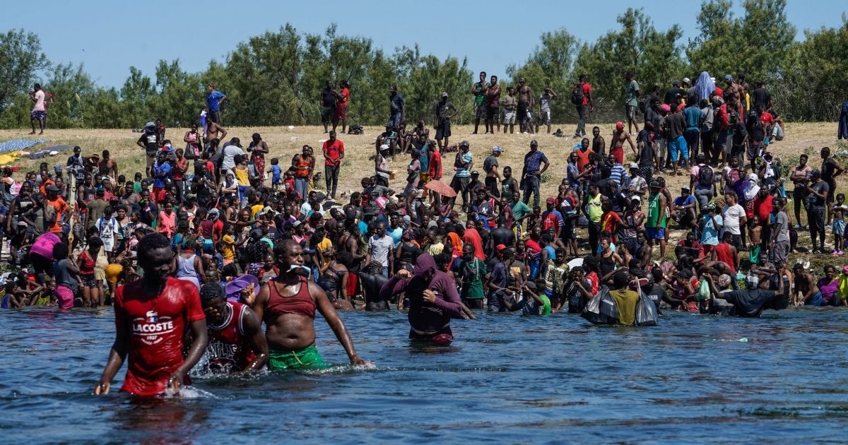 A group of over 10,000 Haitian migrants crossed the U.S.-Mexico border and stayed at an encampment near the Del Rio, Texas, last fall.