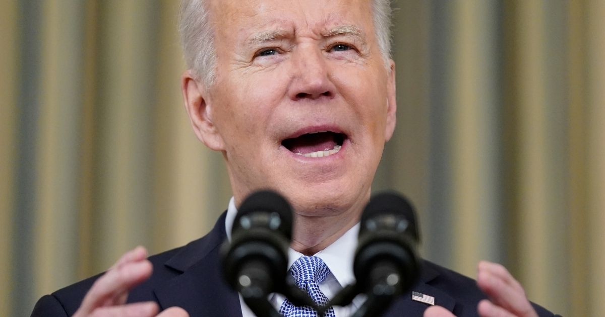 President Joe Biden spoke about the jobs report from March from the White House on Friday.