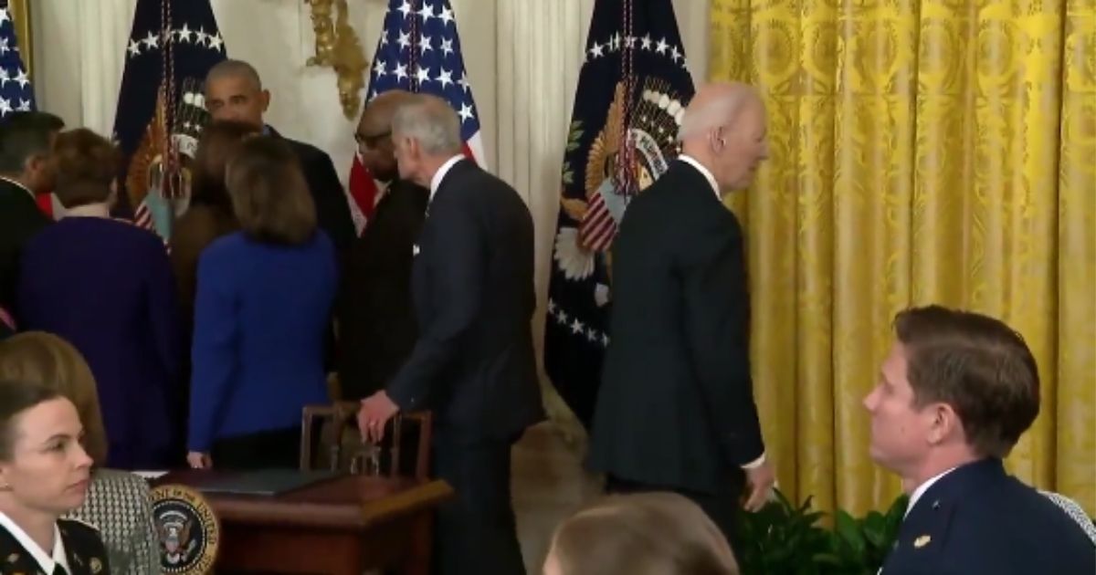 President Joe Biden was totally ignored by a large crowd of Washington insiders during an event at his own White House on Tuesday.