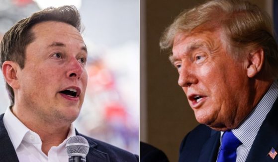 Elon Musk, left, and Donald Trump, right