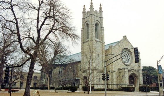The First United Church of Oak Park in Illinois is seen in 1996.