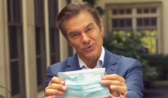 Pennsylvania Senate candidate Dr. Mehmet Oz, best known as the host of TV’s “Dr. Oz Show,” talks about masking up.