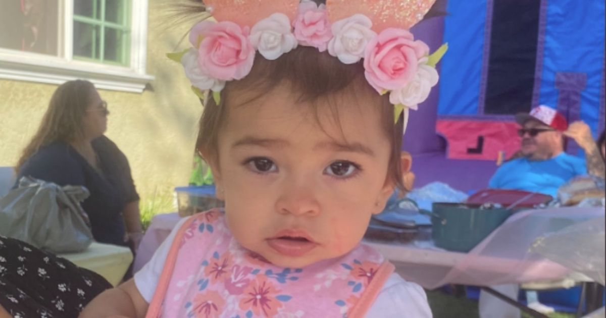 One-year-old Ruby from Pico Rivera, California, was attacked by her family's two pit bulls, leaving her with a broken hip and other injuries.