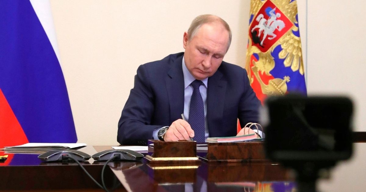 Russian President Vladimir Putin attends a meeting in Moscow on March 25.