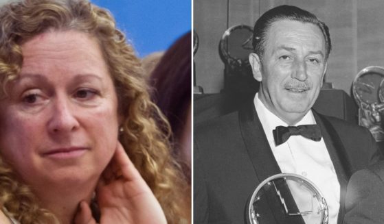 Abigail Disney, left, granddaughter of the company co-founder Roy O. Disney, went on a woke rant on Twitter that seems to go against the values of Walt, right, and Roy O. Disney.