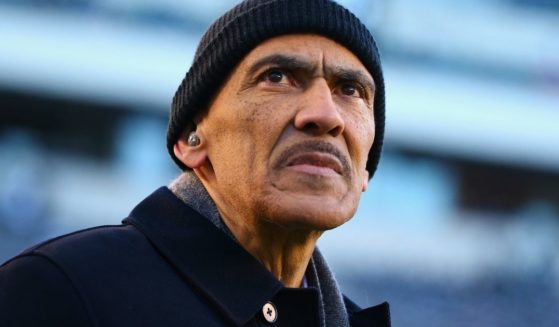 Tony Dungy looks on before the Philadelphia Eagles take on the Atlanta Falcons at Lincoln Financial Field on Jan. 13, 2018, in Philadelphia.