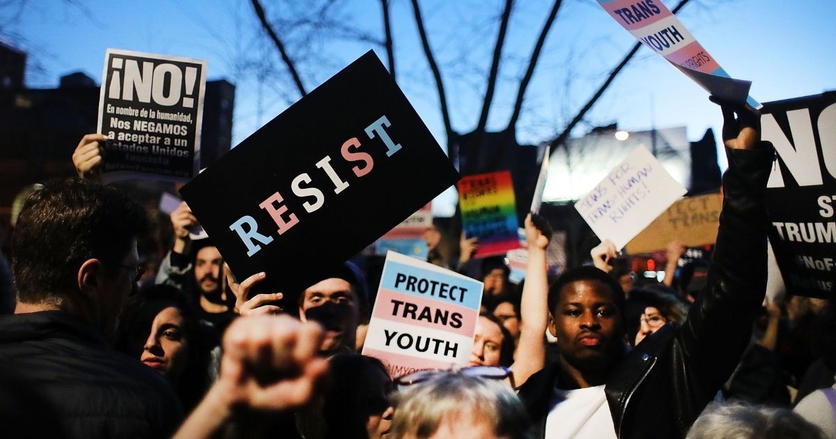 On Feb. 23, 2017, protesters gathered to support the transgender movement after the Trump administration announced it would rescind an Obama-era order that allowed transgender students to use school bathrooms of the gender they identified with.