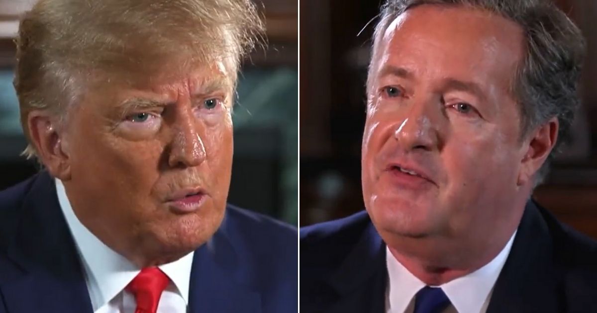 Former President Donald Trump and British broadcaster Piers Morgan face off in an interview.