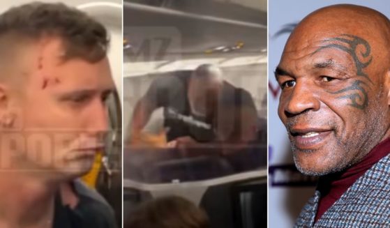 Mike Tyson punches a fellow JetBlue airline passenger.