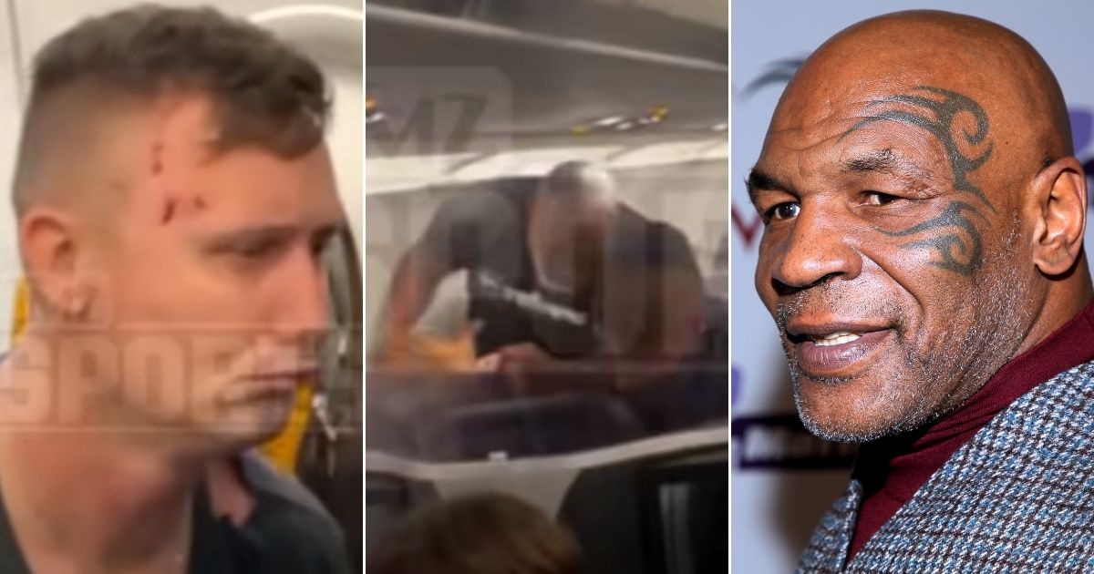Mike Tyson punches a fellow JetBlue airline passenger.