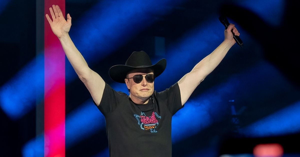 Tesla CEO Elon Musk speaks at the Tesla Giga Texas manufacturing 'Cyber Rodeo' grand-opening party in Austin on April 7, 2022.
