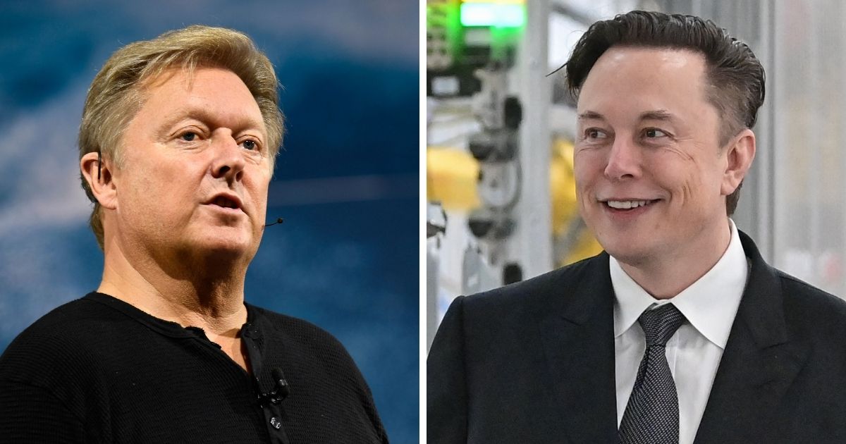 Henrik Fisker, left; Elon Musk, right.