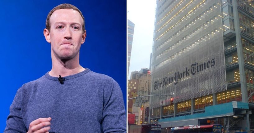 Then Facebook-CEO Mark Zuckerberg, left, donated almost $400 million during the 2020 election, and the New York Times warned about his donations to liberal leaning organizations that could influence the election just weeks before voting.