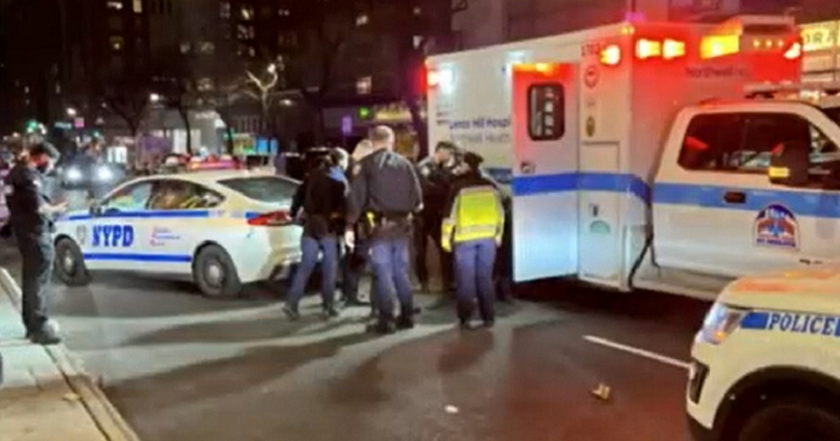 A suspect is arrested Thursday after a robbery at a Republican campaign event in New York City.