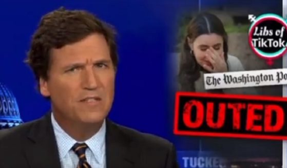 Fox News host Tucker Carlson delivers his monologue Tuesday night.