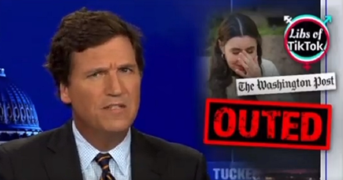Fox News host Tucker Carlson delivers his monologue Tuesday night.